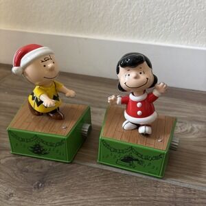Hallmark 2017 Peanuts Dance Party Music & Motion with 2 Figures Tested & Working